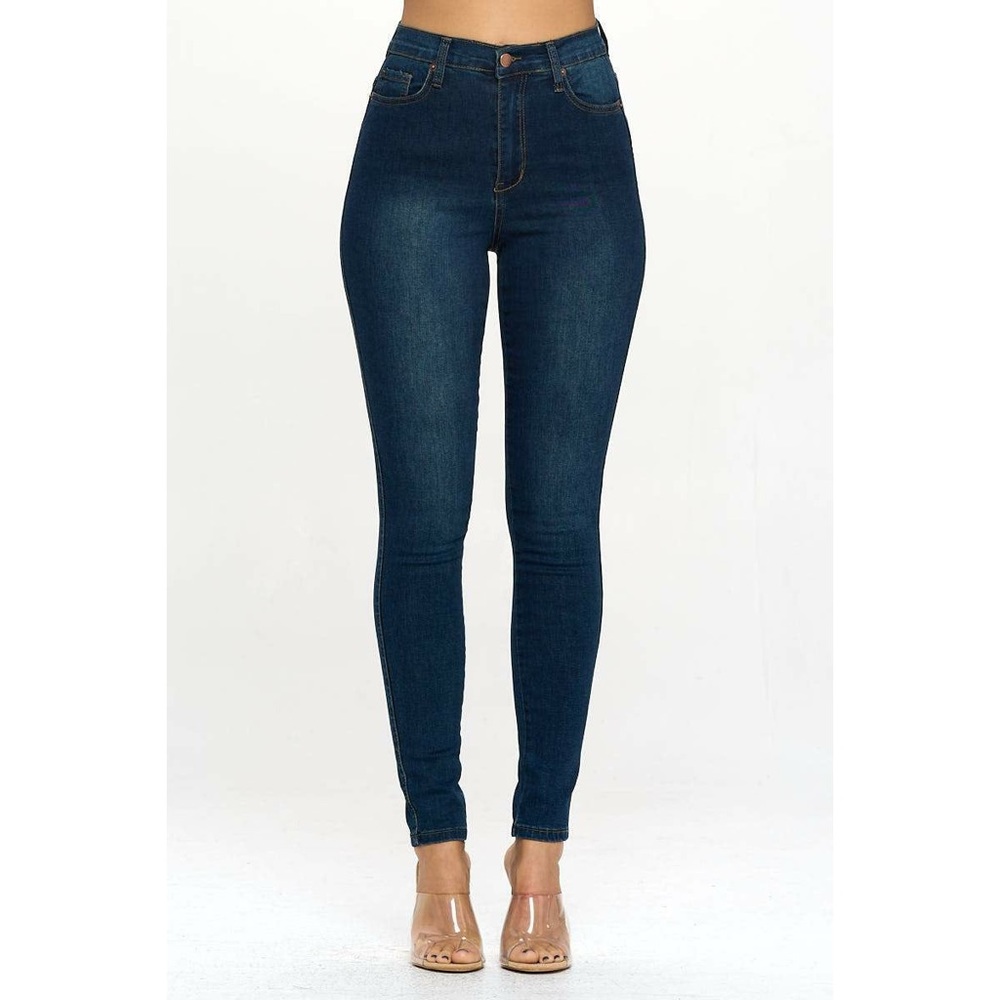 High Waist Skinny Jean Dark Blue
